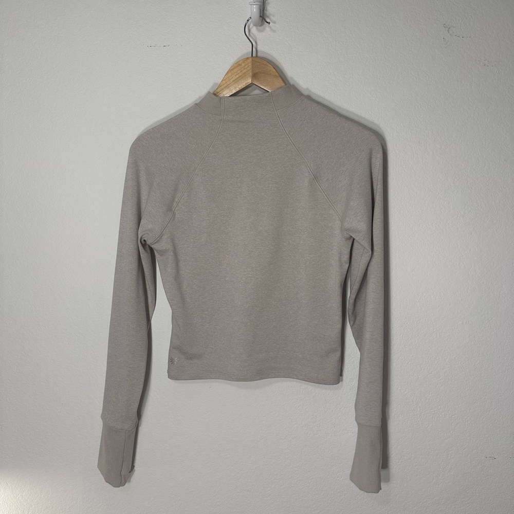 Athleta Haut Soft Luxe Heather Oat Top